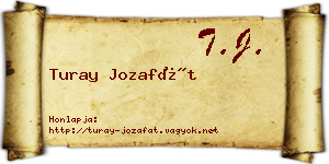Turay Jozafát névjegykártya